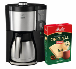 Cafetière Look V Therm Perfection 1025-16 + filtres à café 1x4 Original Intense x80 - Melitta
