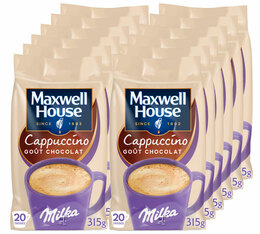 12 x 315 g - Café soluble pour professionnels - Cappuccino Milka® - MAXWELL HOUSE 