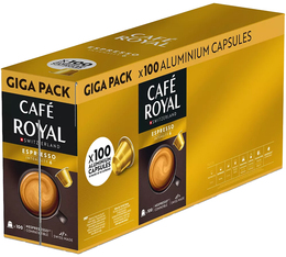 100 - Capsules compatibles Nespresso* Original - Espresso - CAFE ROYAL 