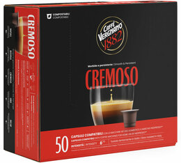 100 espresso cremoso capsules caffe vergnano