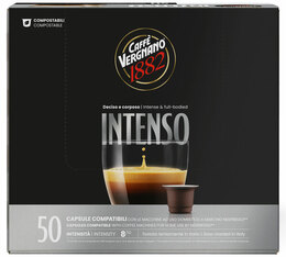 50 capsules compatibles Nespresso* Original Espresso Intenso - CAFFE VERGNANO