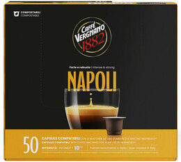 50 capsules compatibles Nespresso* Original Napoli pour professionnels - CAFFE VERGNANO