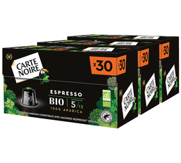 90 capsules compatibles Nespresso* Original Espresso Bio - CARTE NOIRE