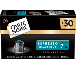 30 capsules compatibles Nespresso* Original Espresso Classique n°7 - CARTE NOIRE