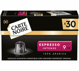 30 capsules compatibles Nespresso* Original - Espresso Intense n°9 - CARTE NOIRE