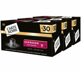 90 capsules compatibles Nespresso* Original Espresso Intense n°9 - CARTE NOIRE