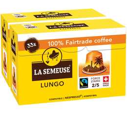 99 Capsules compatibles Nespresso* Original Lungo - Fairtrade - LA SEMEUSE