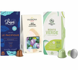 20 capsules compatibles Nespresso pack découverte café MaxiCoffee