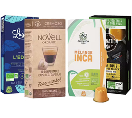 Pack découverte bio 40 capsules compatibles Nespresso* Original