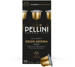 Capsules Pellini Gran Aroma compatibles Nespresso Original 10 capsules aluminium