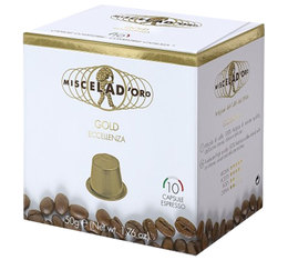 Gold capsules compatible with Nespresso� x10 - Miscela d'Oro