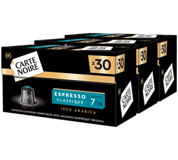 90 capsules compatibles Nespresso* Original Espresso Classique n°7 - CARTE NOIRE