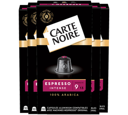 50 capsules compatibles Nespresso* Original Espresso Intense n°9 - CARTE NOIRE