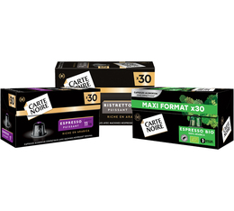 Pack découverte 90 capsules compatibles Nespresso* Original - CARTE NOIRE
