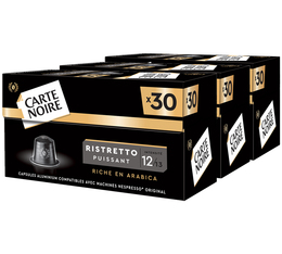 90 capsules compatibles Nespresso* Original Ristretto Puissant n°12 - CARTE NOIRE