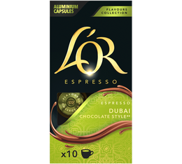 10 capsules compatibles Nespresso* original Dubaï Chocolate Style - L'Or Espresso