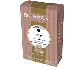 x10 Biospresso Lungo capsules by Destination compatible with Nespresso� machines