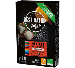 10 Capsules Sélection Pur Arabica Mexique bio - Nespresso® compatible - DESTINATION