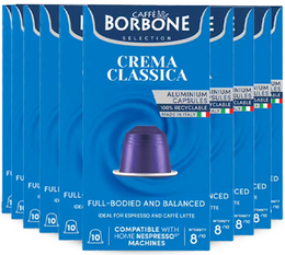 100 Nespresso* Original kompatible Kapseln Crema Classica – CAFFÈ BORBONE