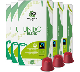 50 capsules compatibles Nespresso* Original Unido Blend Bio Fairtrade - GREEN LION COFFEE