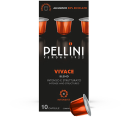 Capsules Pellini Vivace compatibles Nespresso Original 10 capsules aluminium