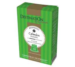 x10 Biospresso Colombia capsules by Destination compatible with Nespresso� machines