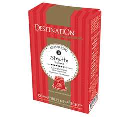 x10 Biospresso Stretto capsules by Destination compatible with Nespresso� machines