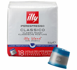 capsules illy iperespresso lungo torr&eacute;faction classico x54 pack economique 100 arabica