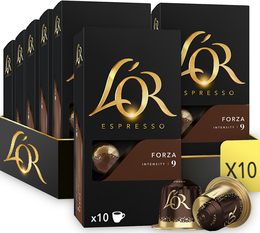 100 capsules compatibles Nespresso* Original Espresso Forza - L'OR ESPRESSO