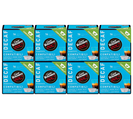 128 Capsules compostables compatibles A Modo Mio Lavazza Décaféiné - CAFFE VERGNANO