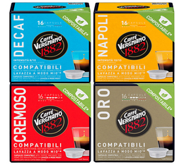 64 Capsules compatibles A Modo Mio Pack démarrage - Caffè Vergnano