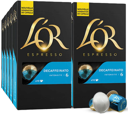 100 capsules compatibles Nespresso* Original Decaffeinato - L'OR ESPRESSO