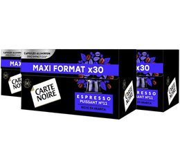 90 capsules compatibles Nespresso* Original Espresso Puissant n°11 - CARTE NOIRE