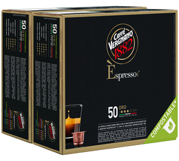 100 capsules compatibles Nespresso* Original Espresso Oro - CAFFE VERGNANO