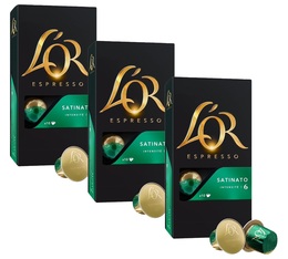 Pack L'or Espresso Satinato 3 x 10 capsules compatibles Nespresso®