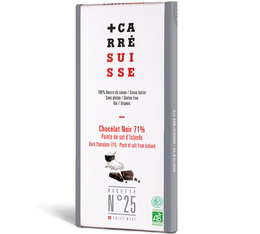Tablette Chocolat Noir 71% Sel d'Islande bio et équitable n°25 - 100g - Carré Suisse