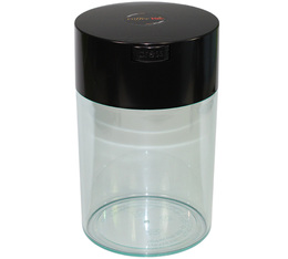 Boite conservatrice avec vide d'air 500gr/1.85L noire et transparente - Coffeevac