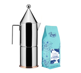 Cafetière italienne - La Conica by Aldo Rossi - 6 tasses / 30 cl + Café Lugat Offert - ALESSI