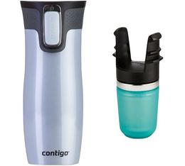 Mug isotherme Contigo Westloop Polar Pearl en acier Inoxydable - 47 cl + infuseur à thé
