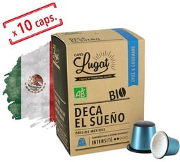 10 capsules compatibles Nespresso* Original Deca bio Sueño bio - CAFÉS LUGAT