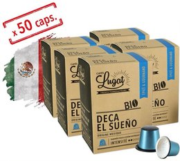 Cafés Lugat Mexique bio El Sueño 10 Capsules compatibles Nespresso x 5