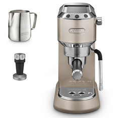 Machine expresso - Dedica barista EC885 BG beige manganèse (in pack : tamper et pichet à lait) buse semi-pro - Delonghi 