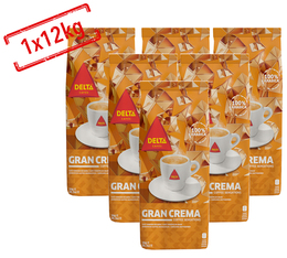  12x1Kg Lot Café en grain Gran Crema DELTA CAFES
