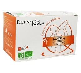 Organic 'Fresh Detox' Herbal Tea - 20 individually-wrapped tea bags - Destination