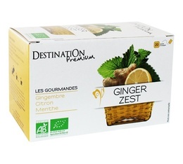 Organic 'Ginger Zest' Herbal Tea - 20 individually-wrapped sachets - Destination