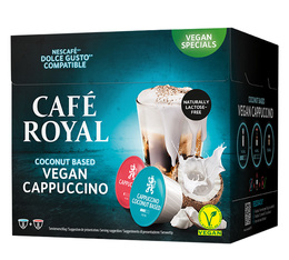 8 Capsules Nescafe® Dolce Gusto® compatibles Cappuccino vegan coco - CAFE ROYAL