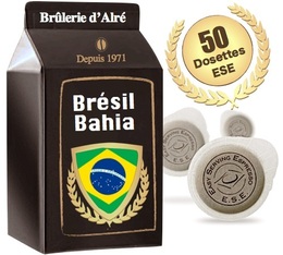50 dosettes ESE Brésil Bahia 100 % Arabica - Brûlerie d'Alré