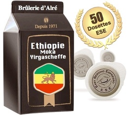 50 dosettes ESE Moka Ethiopie Yrgacheffe - BRULERIE D'ALRE