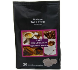 D�gustation 100% Arabica soft pods x 36 - Maison Taillefer