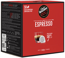 Pr&eacute;paration d'un espresso avec une dosette papier ESE Caff&egrave; Vergnano